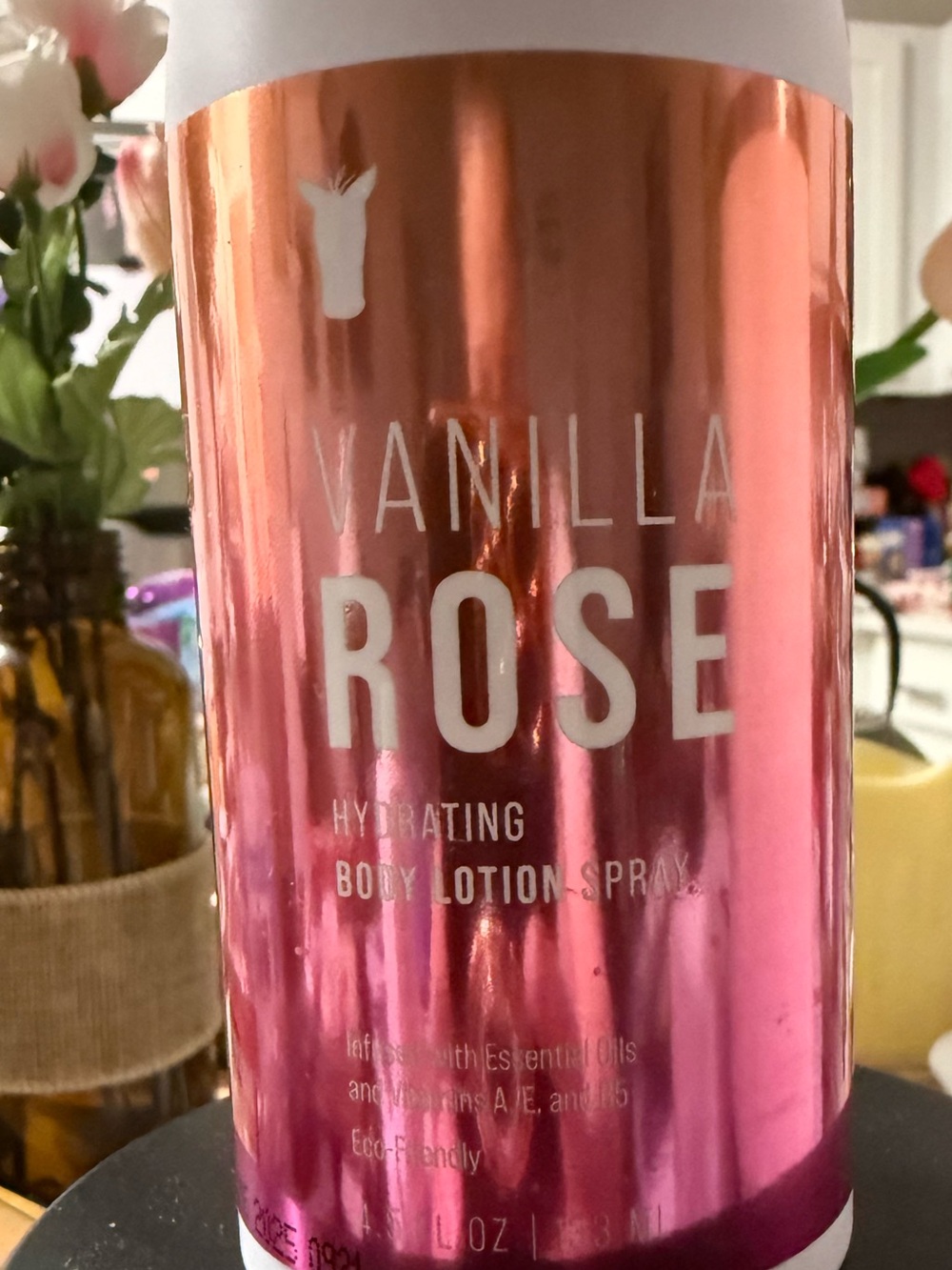 Pink Zebra Vanilla Rose Hydrating Body Lotion Spray - Rose Metallic Pink